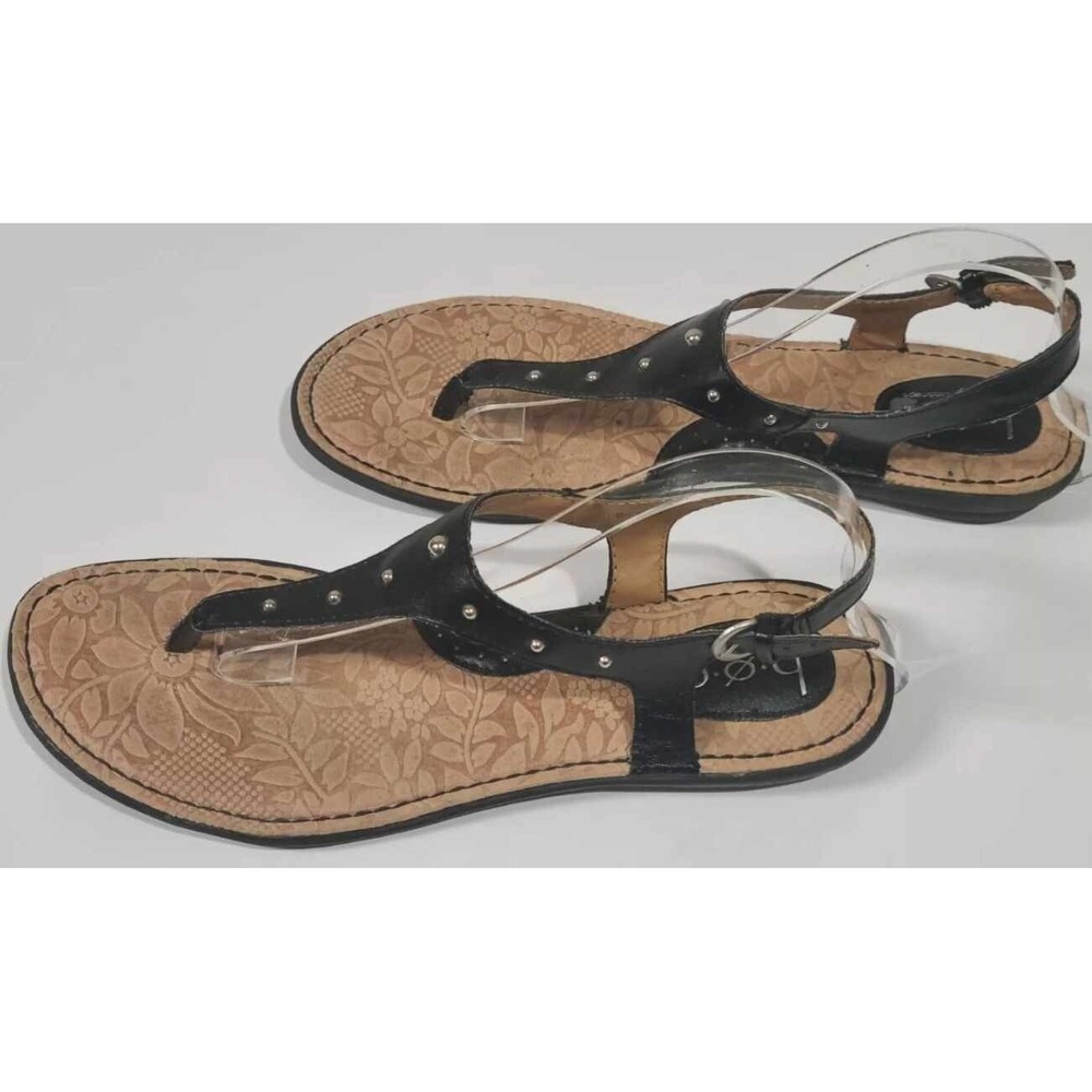 BOC BORN Concept Black Strappy Thong Slingback Sandals Size‎ 11M Nice!